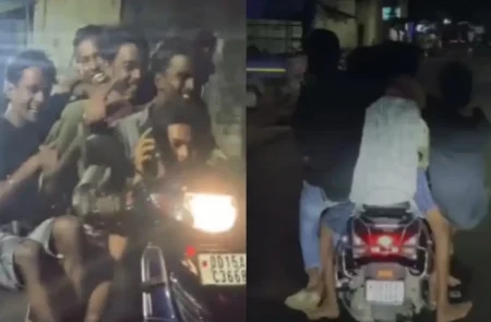 'सेवन राइडर्स' का स्टंट वायरल, पुलिस ने की स्कूटी जब्त