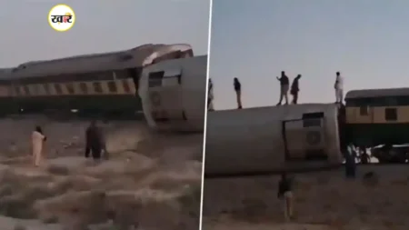 मस्तुंग में जाफर एक्सप्रेस धमाके से डिब्बा पलटा