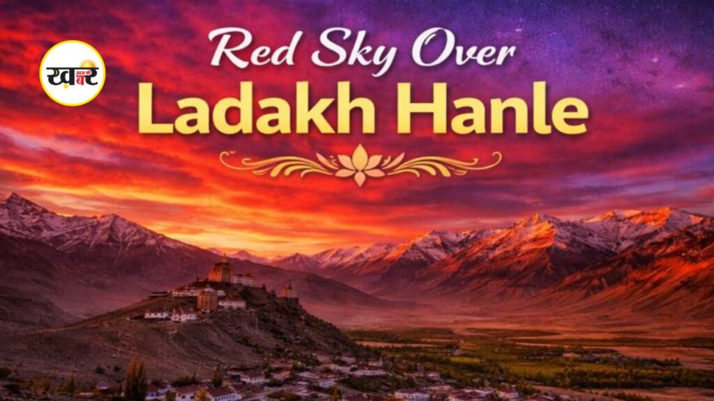 Hanle Ladakh में दिखीं Red Auroras, वैज्ञानिकों और पर्यटकों में उत्सुकता लद्दाख में 'खूनी' हुआ आसमान