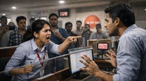 कानपुर बैंक में महिला कर्मचारी का हाई-वोल्टेज ड्रामा, ग्राहक से गाली-गलौज का वीडियो वायरल