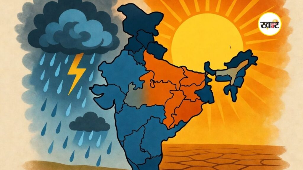 India Temperature Today: कहीं बारिश तो कहीं हीटवेव का कहर