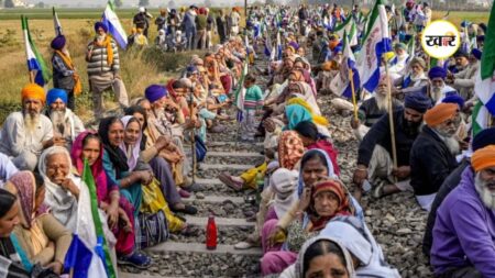 पंजाब किसानों का रेल रोको आंदोलन